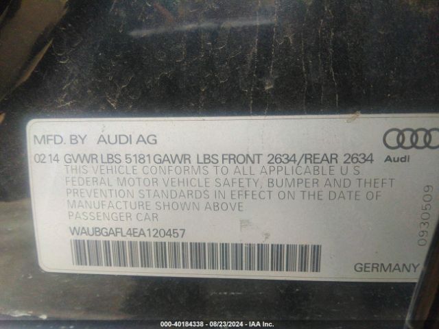 WAUBGAFL4EA120457 Audi S4 3.0t Premium Plus