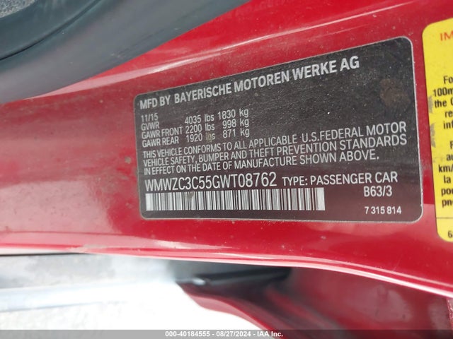 2016 MINI COUNTRYMAN WMWZC3C55GWT08762 Photo 8