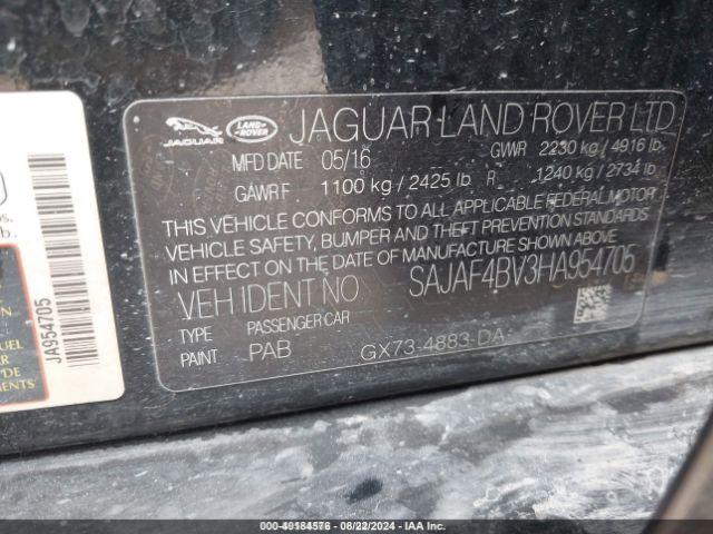 SAJAF4BV3HA954705 Jaguar Xe 35t R-sport