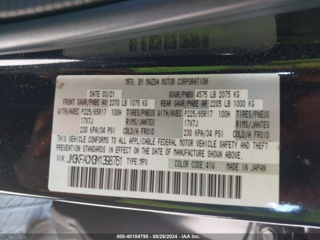 JM3KFACM3M1398761 Mazda Cx-5 Touring