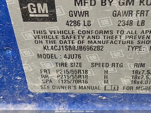 KL4CJ1SB8JB696282 Buick Encore Sport Touring