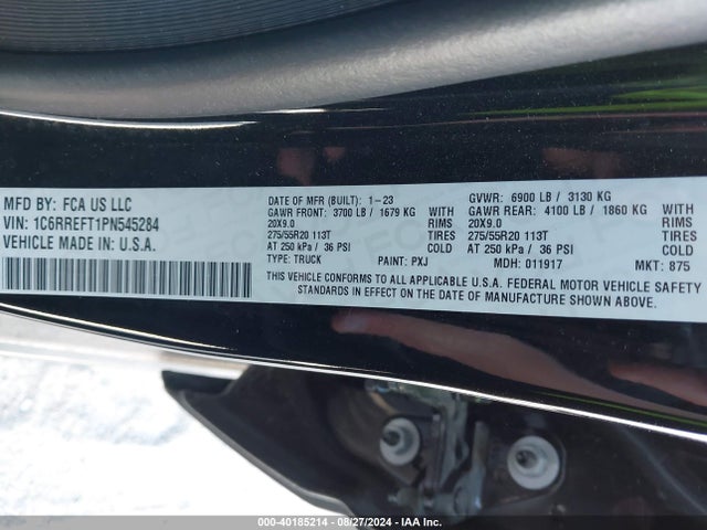 1C6RREFT1PN545284 RAM 1500 Lone Star  4x2 5'7 Box