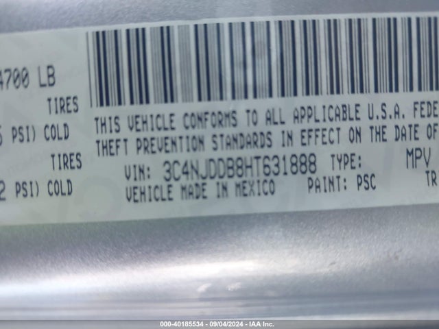 3C4NJDDB8HT631888 Jeep New Compass Trailhawk 4x4