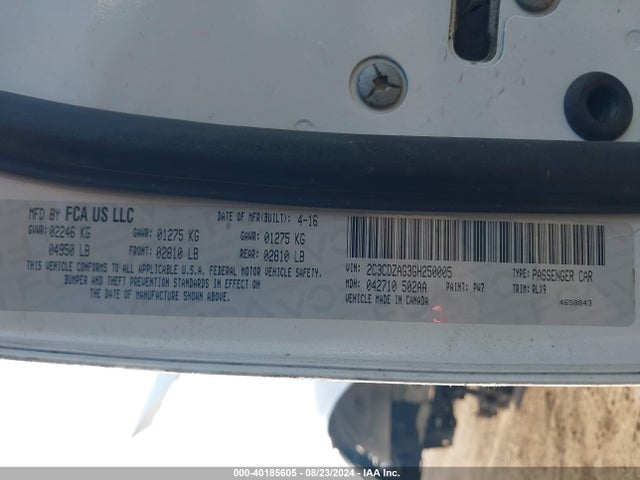 Dodge Challenger Sxt Plus 2016 2C3CDZAG3GH250005 Image 9