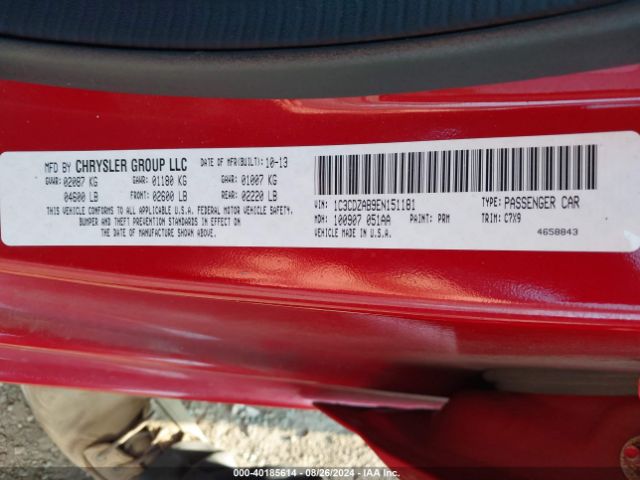 1C3CDZAB9EN151181 Dodge AVENGER SE