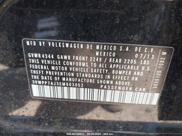 3VWPP7AJ3EM603052 Volkswagen Jetta Sportwagen 2.5l S