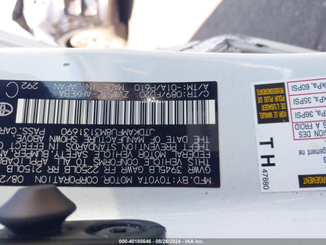 JTDKAMFU8M3131690 Toyota Prius Le