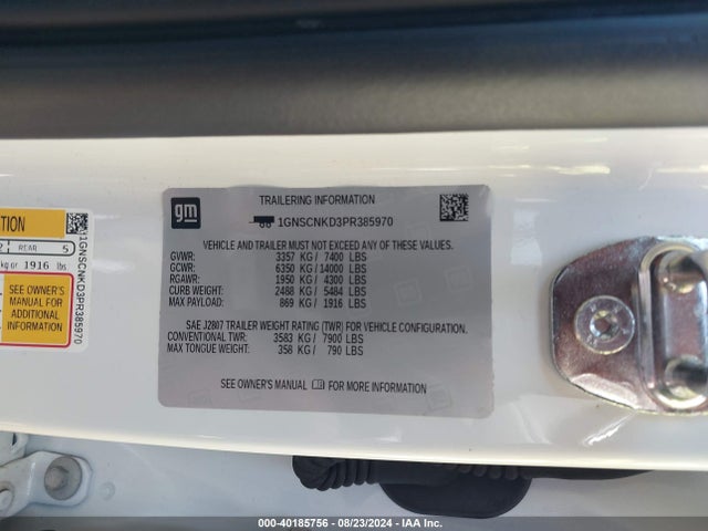Chevrolet Tahoe 2wd Lt 2023 1GNSCNKD3PR385970 Image 9