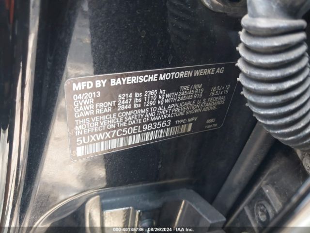 5UXWX7C50EL983563 BMW X3 Xdrive35i