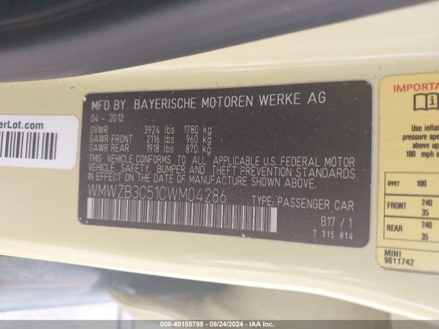 2012 MINI COOPER COUNTRYMAN WMWZB3C51CWM04286 Photo 8