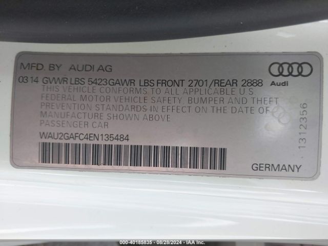 WAU2GAFC4EN135484 Audi A7 3.0t Premium Plus