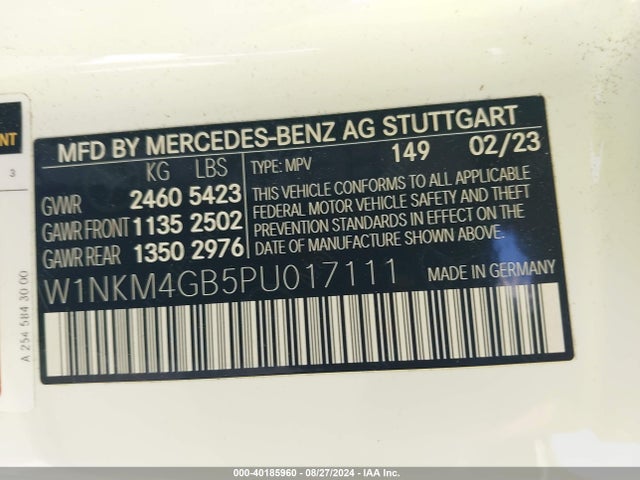 W1NKM4GB5PU017111 Mercedes-Benz Glc 300 Suv