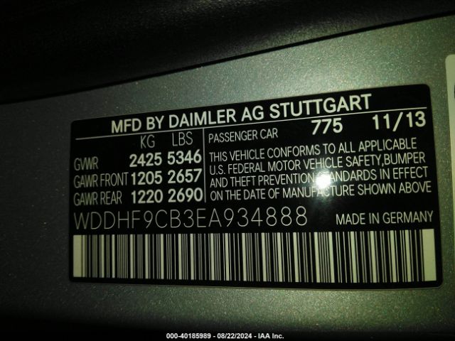 WDDHF9CB3EA934888 Mercedes-Benz E 63 Amg 4matic