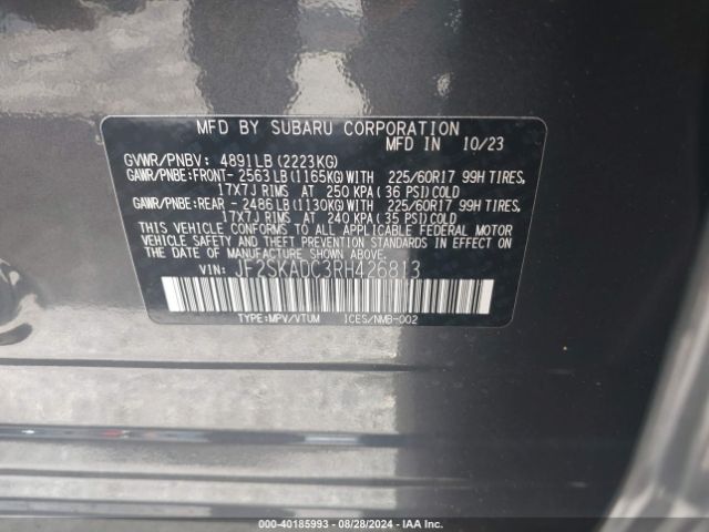 JF2SKADC3RH426813 Subaru Forester Premium