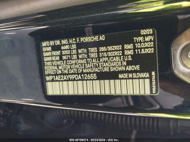 2023 PORSCHE CAYENNE E-HYBRID WP1AE2AY9PDA12655 Photo 8