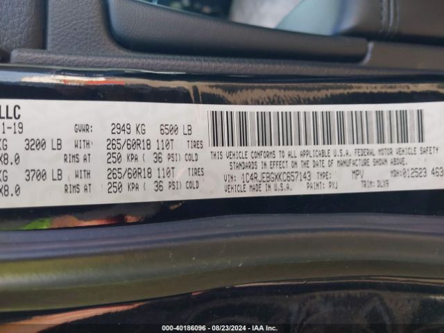 1C4RJEBGXKC657143 Jeep Grand Cherokee Limited 4x2