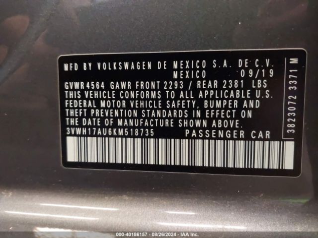 3VWH17AU6KM518735 Volkswagen Golf Alltrack Tsi S/tsi Se/tsi Sel