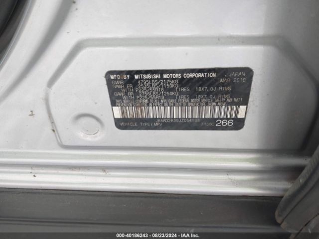 JA4AD2A39JZ054188 Mitsubishi Outlander Es