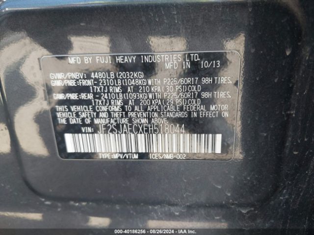 JF2SJAECXEH518044 Subaru Forester 2.5i Premium