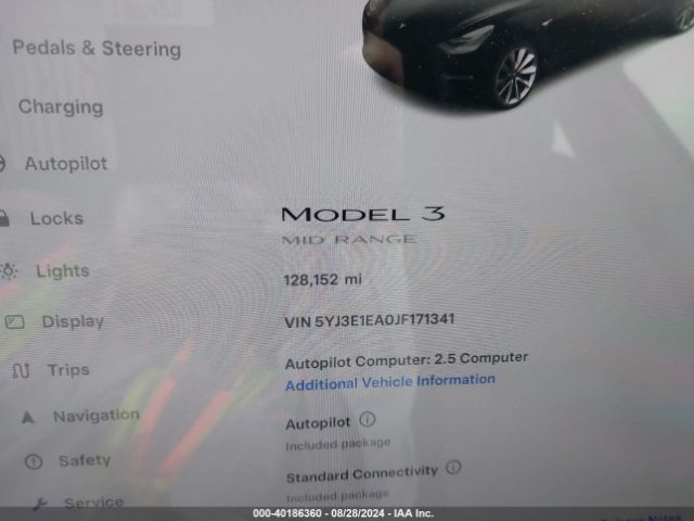 5YJ3E1EA0JF171341 Tesla Model 3 Long Range/mid Range