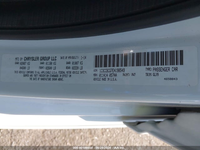 1C3CCBCG7EN198549 Chrysler 200 Limited