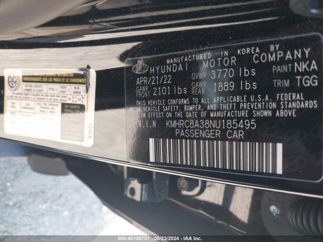 KMHRC8A38NU185495 Hyundai Venue Sel
