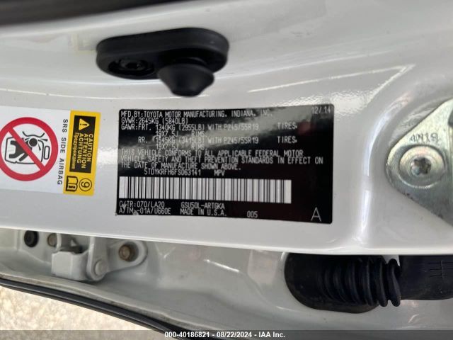 5TDYKRFH6FS063141 Toyota Highlander Limited/ltd Platinum