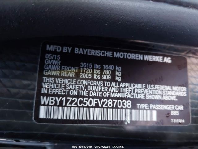 WBY1Z2C50FV287038 BMW I3