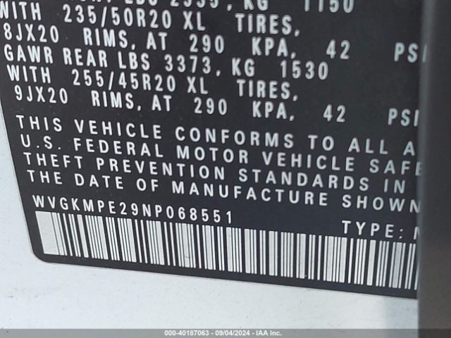 WVGKMPE29NP068551 Volkswagen ID.4 PRO S