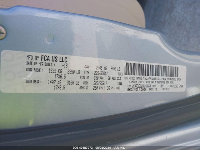 2C4RC1BG2GR269468 Chrysler Town & Country Touring