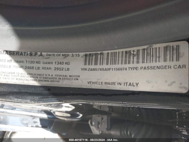 ZAM57XSA0F1156974 Maserati Ghibli