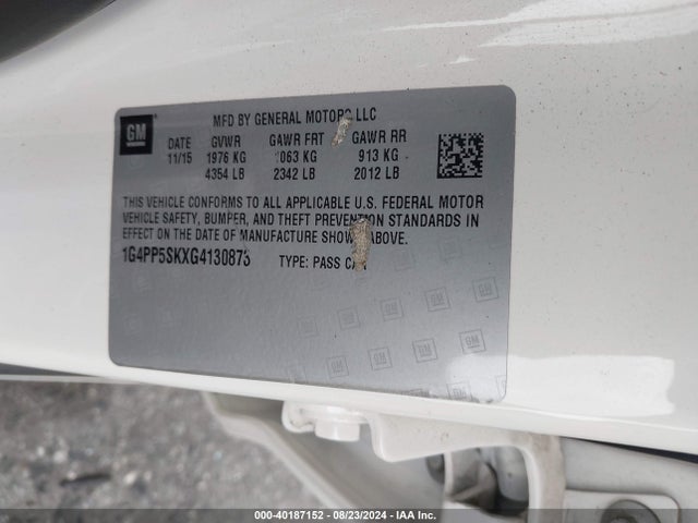1G4PP5SKXG4130873 Buick Verano