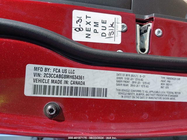 Chrysler 300 300s 2021 2C3CCABG8MH634361 Image 9
