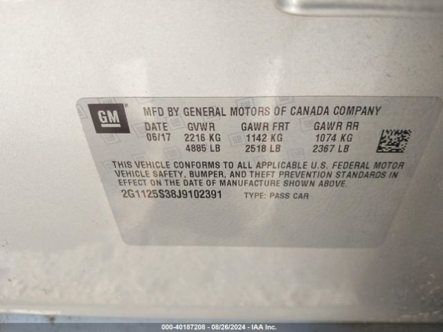2G1125S38J9102391 Chevrolet IMPALA 2LZ