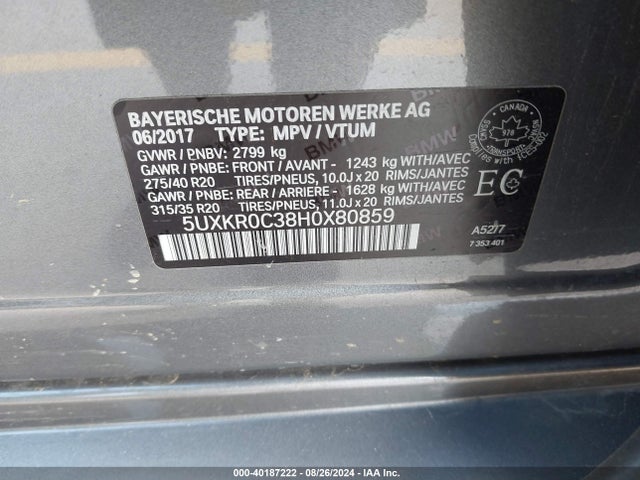 5UXKR0C38H0X80859 BMW X5 Xdrive35i