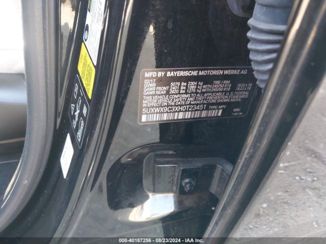 5UXWX9C3XH0T23451 BMW X3 Xdrive28i