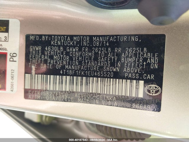 Toyota CAMRY LE 2014 4T1BF1FK1EU465520 Image 9