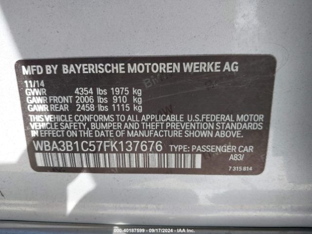 WBA3B1C57FK137676 BMW 320i