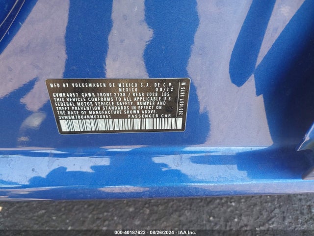 3VWBM7BU4NM030951 Volkswagen Jetta 1.5t Sport