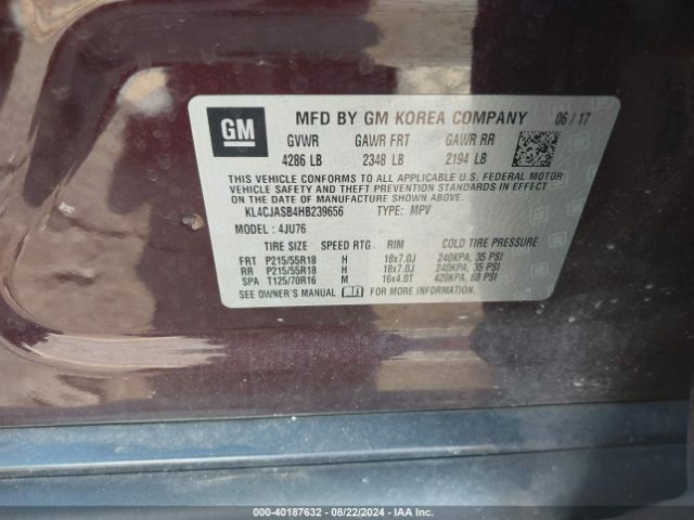 KL4CJASB4HB239656 Buick Encore Preferred