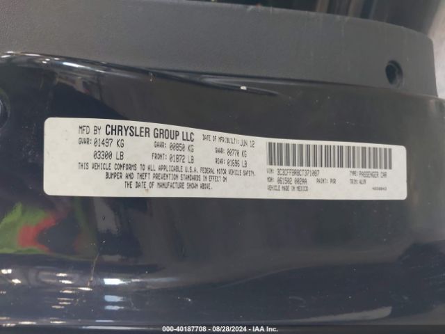 2012 FIAT 500 3C3CFFBR8CT371087 Photo 8