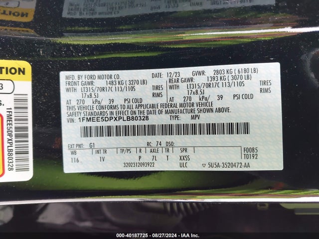Ford Bronco Badlands 2023 1FMEE5DPXPLB80328 Image 9