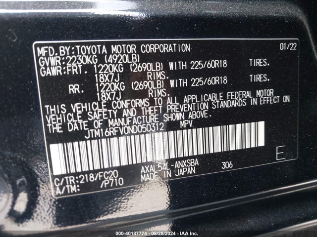 Toyota Rav4 Hybrid Se 2022 JTM16RFV0ND050312 Image 9