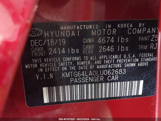 KMTG64LA0LU062683 Genesis G70 2.0t Rwd