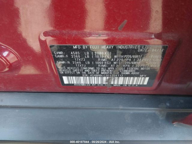4S4BRBLC2E3308112 Subaru Outback 2.5i Limited