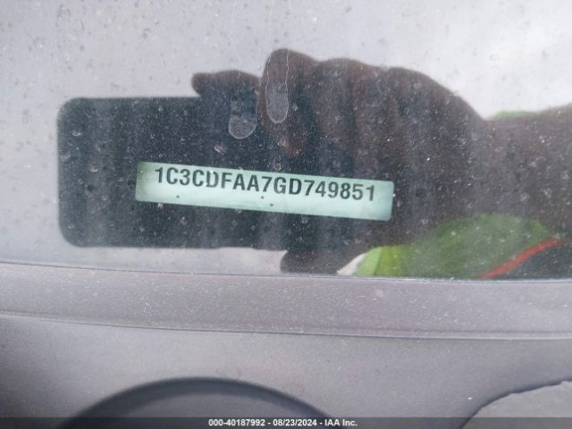1C3CDFAA7GD749851 Dodge DART SE