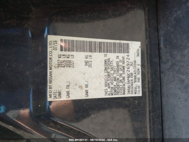 1N4AL3AP4GC269724 Nissan ALTIMA 2.5