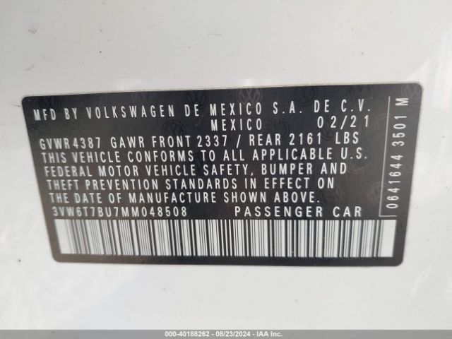 3VW6T7BU7MM048508 Volkswagen Jetta Gli 2.0t Autobahn/2.0t S