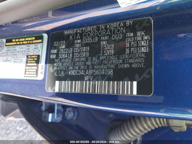 KNDC34LA8P5604098 KIA Ev6 Wind