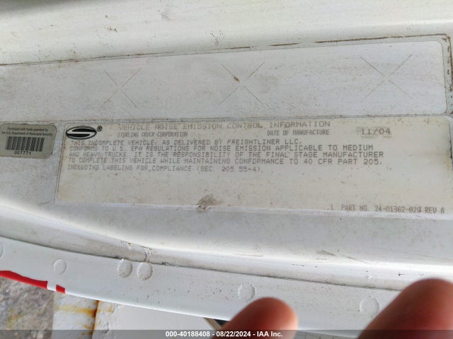 40188408 :رقم المزاد ، 2FZACGCS75AU23187 vin ، 2005 Sterling Truck Acterra مزاد بيع